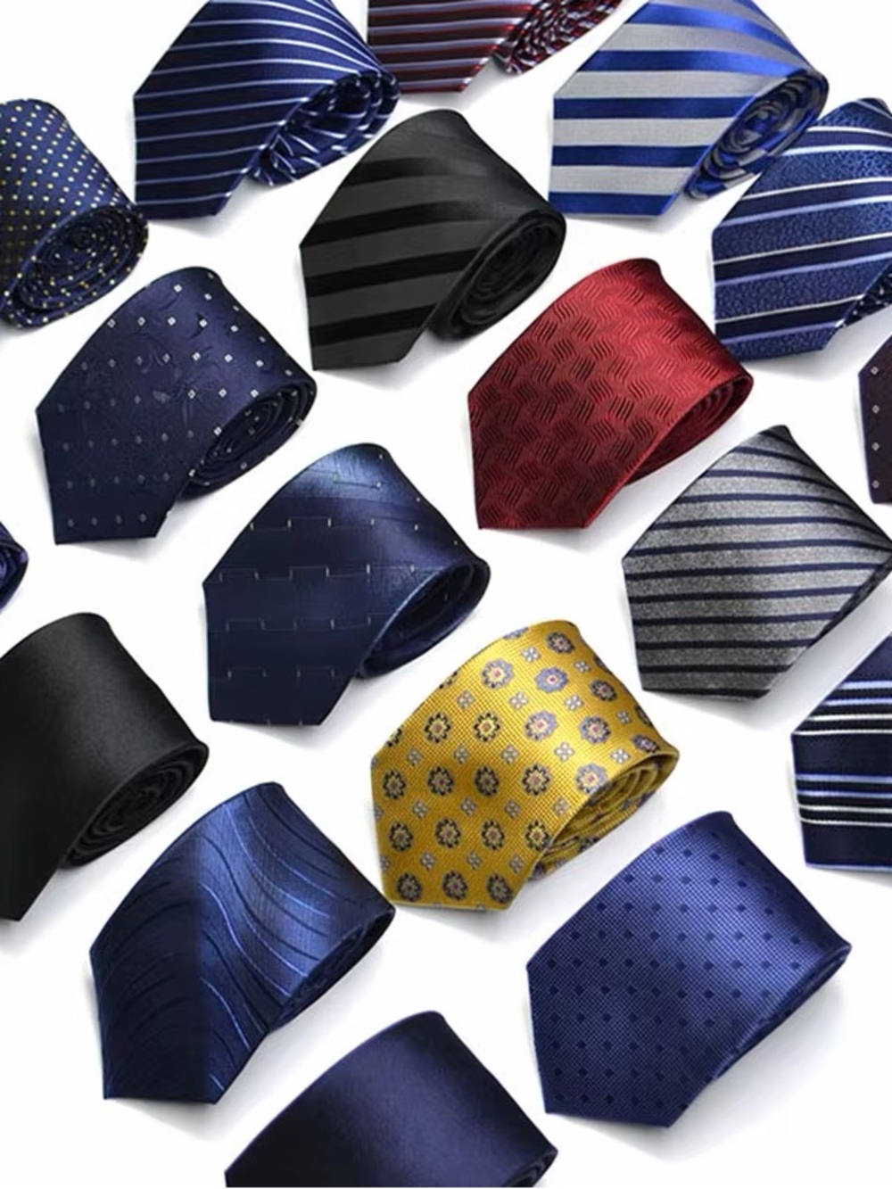 Collection of 5 - Lands End 100% Silk Ties